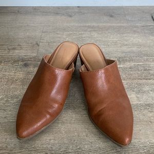 Leather Tara Mule Heels